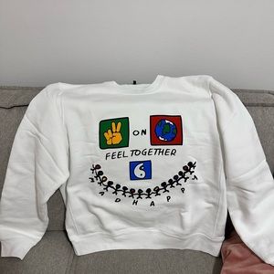 NWT MADHAPPY TOGETHER FLEECE CREW